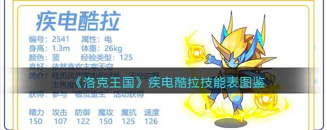 洛克王国疾电酷拉技能图鉴_http://www.abetid.com_游戏攻略_第1张