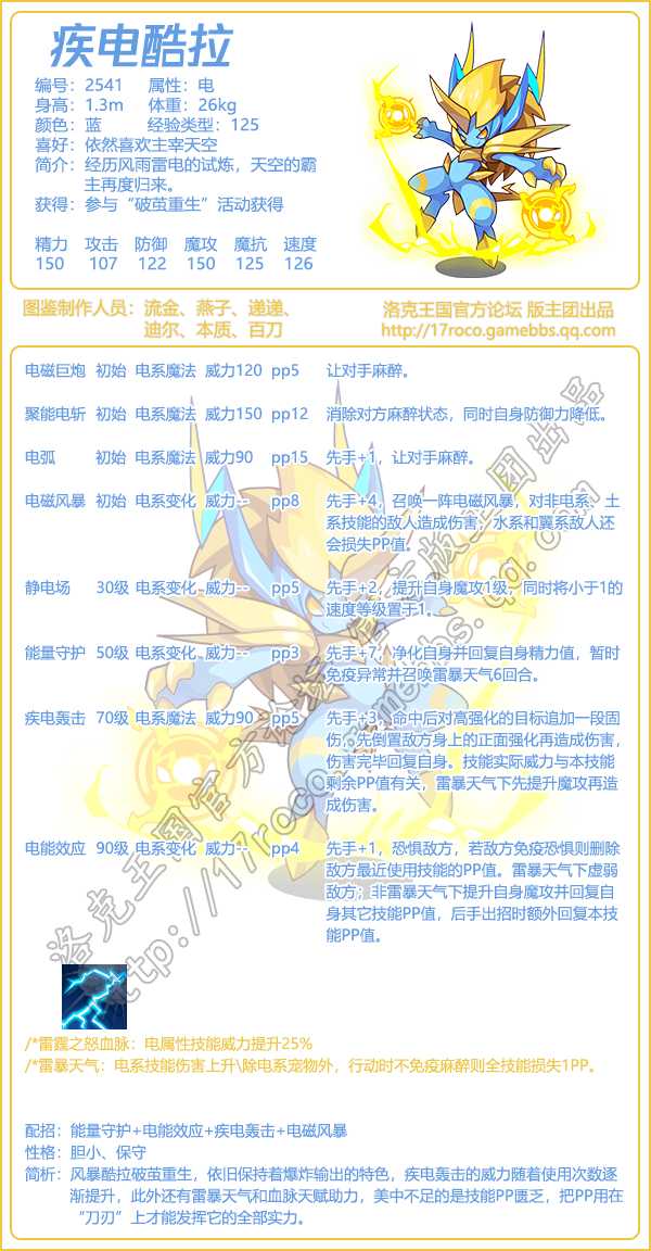 洛克王国疾电酷拉技能图鉴_http://www.abetid.com_游戏攻略_第2张