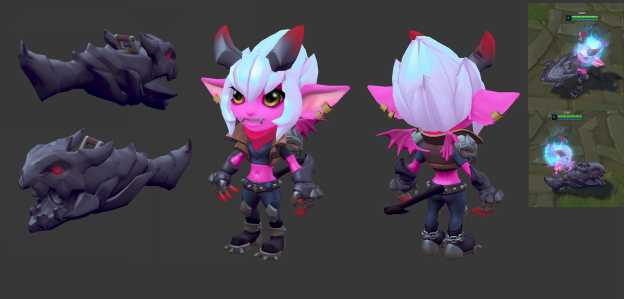 LOL小恶魔崔丝塔娜皮肤原画建模预览_http://www.abetid.com_游戏攻略_第1张