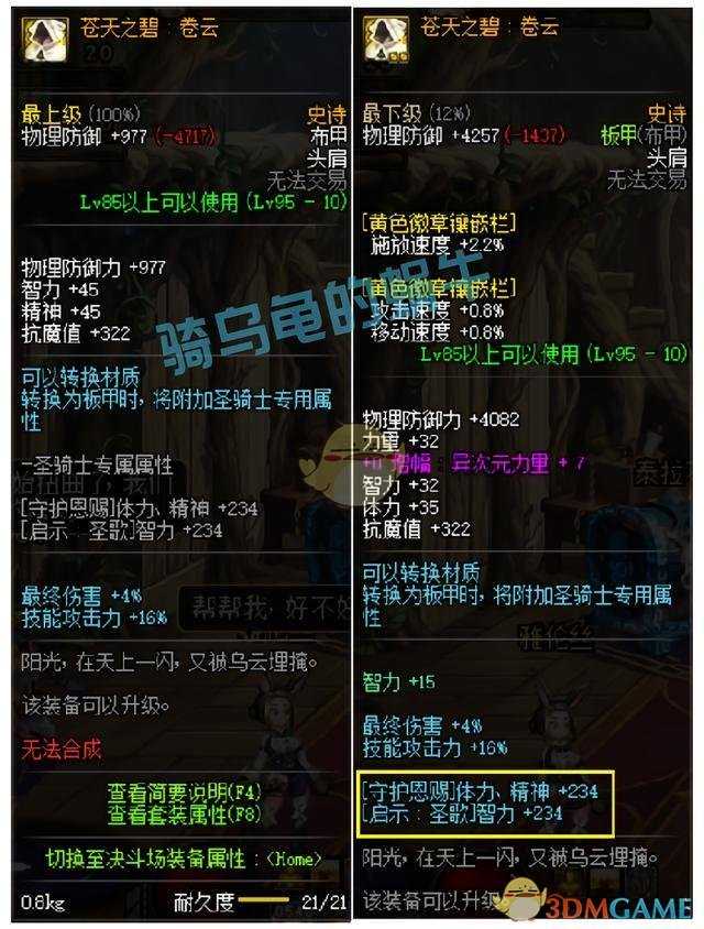 DNF95版本布甲转板甲属性分析_http://www.abetid.com_游戏攻略_第2张